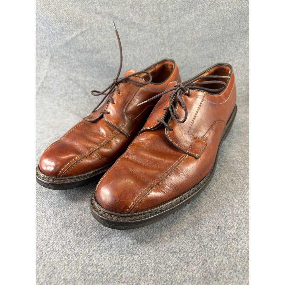Allen Edmonds Mapleton Shoes Mens 12D Brown Leather Split Toe Derby USA Made